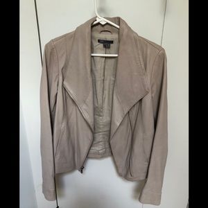 Vince Leather  Scuba Jacket in Blush, sz M